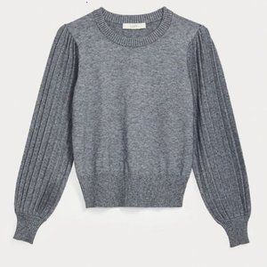 NWT LOFT Pleated Puff Sleeve Sweater